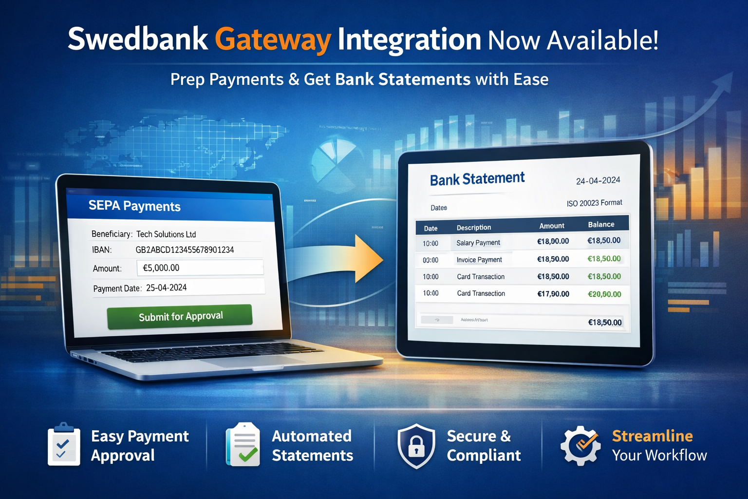 Swedbank Gateway Integration: Faster Payments and Automatic Bank Statements